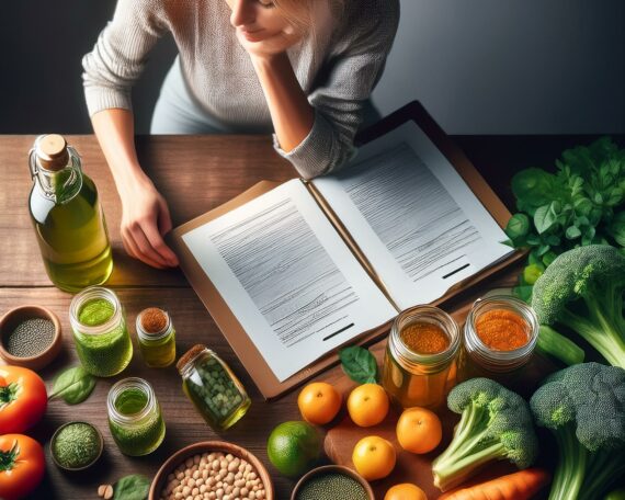 Ernährungsberatung Werne ab 1 bild zeigt mich als ernährungsberater welcher für eine Ernährungsberatung mit einer kundin, die passenden Lebensmittel vorbereitet